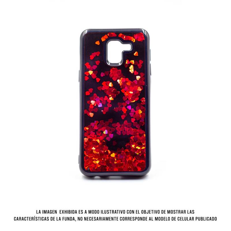 Cover Water Heart Iphone 7 Plus Rojo