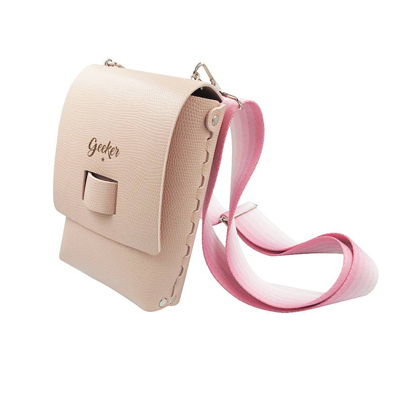 Geeker Crossbody Capri Iguana Rosa C/Strap