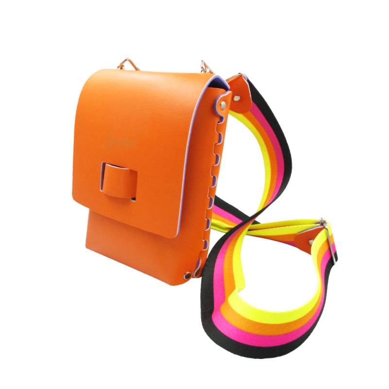 Geeker Crossbody Capri Naranja/Vio C/Strap